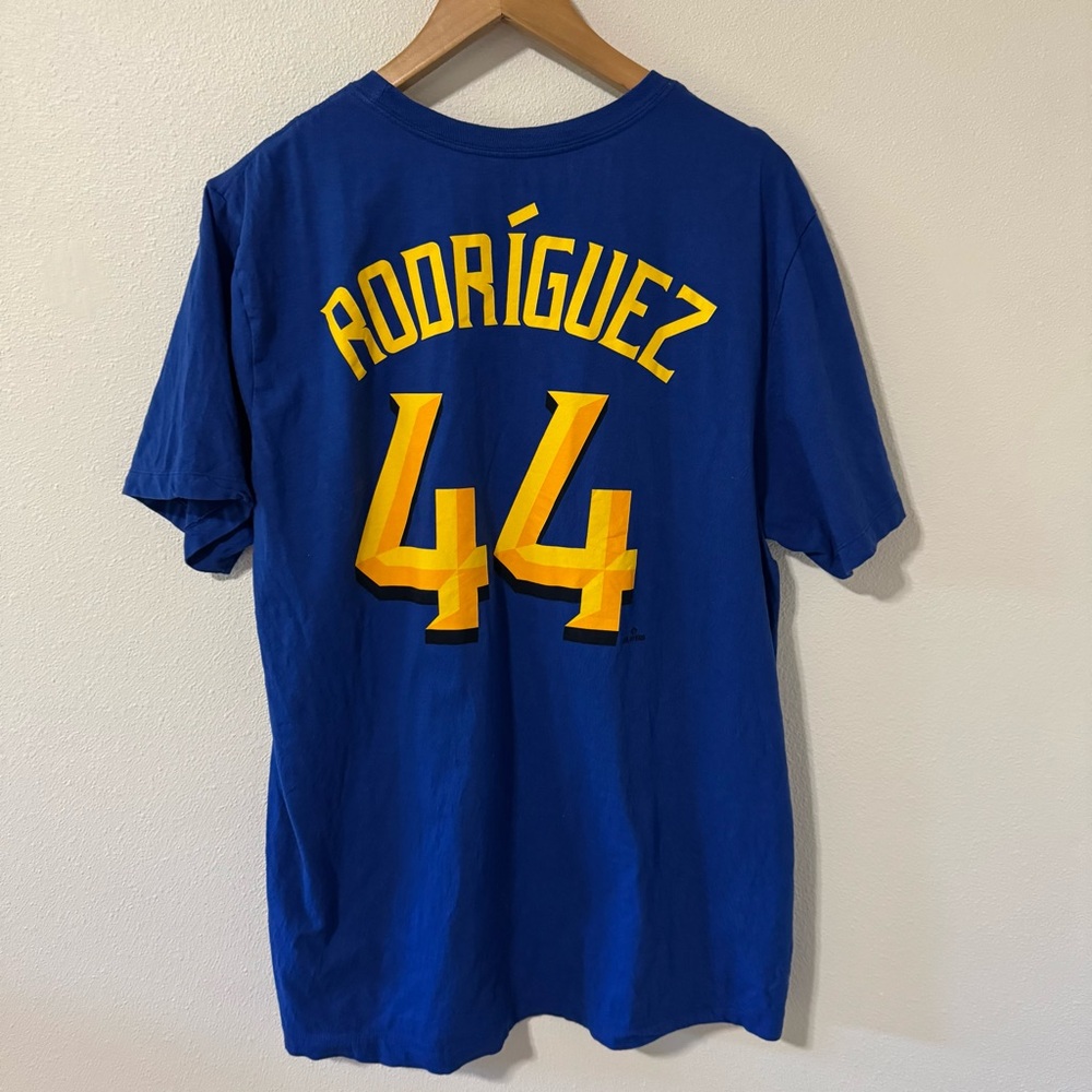 Seattle Mariners Nike Julio Rodrigues City Connect Short Sleeve Tee Blue-XL